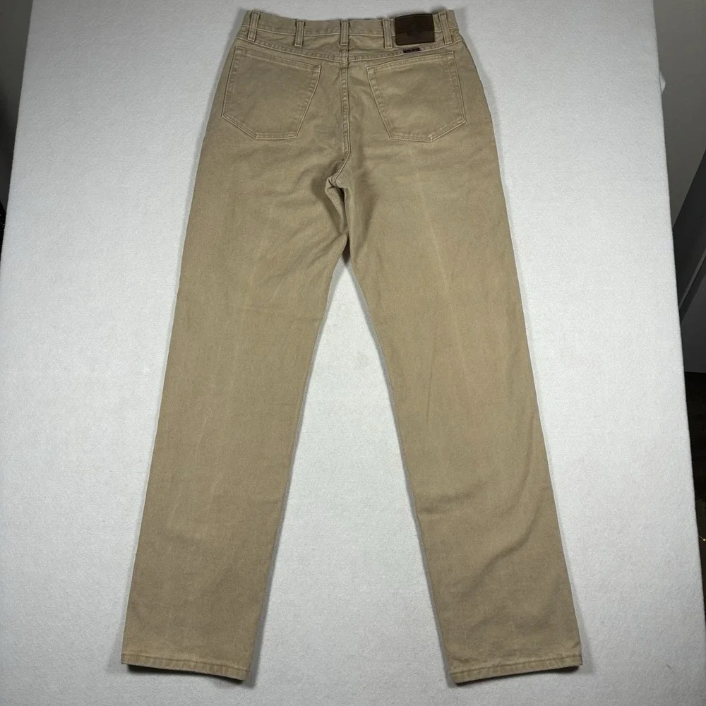 Wrangler 20X Mens 34x36 Tan Straight Leg Western Cowboy Light Wash Denim Jeans